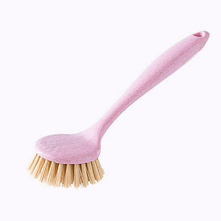 

Creative Wheat Straw Plastic Cleaning Brush Long Handle Wash Sink Pot Brush