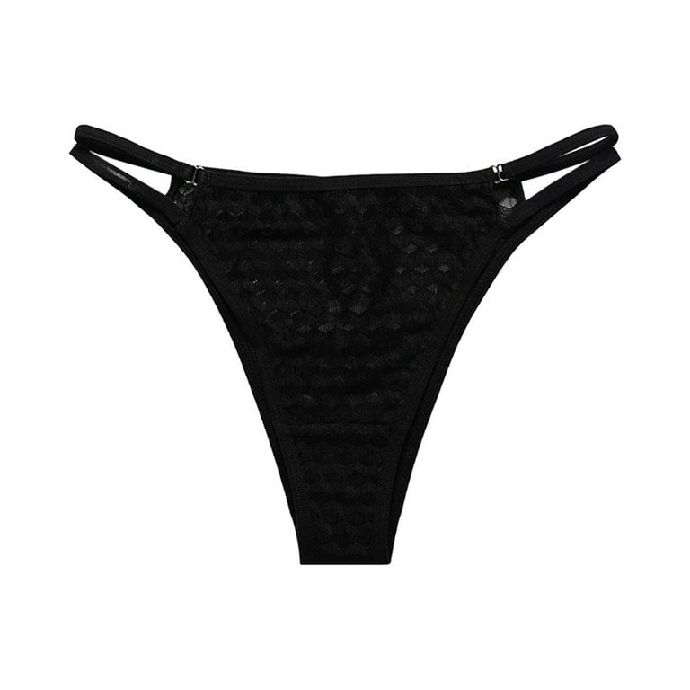 HUPOM Cheeky Underwear For Women Panties In Clothing Thong Leisure Tie  Seamless Waistband Black M 