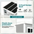thumbnail image 4 of 6' x 6' Outdoor Storage Shed, Resin Garden Shed with Windows, Lockable Door and Vents, Bike Storage Shed with 3-Proof Design Roof for Patio, Backyard, Lawn, Tool Storage, All Weather Use, 4 of 7