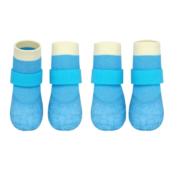 Waterproof Dog Socks, Outdoor Non-Slip Booties for Dogs, Soft Sole Breathable Foot Covers, Stay On During Walks, Protect Paws from Mud and Heat, Reflective for Safety