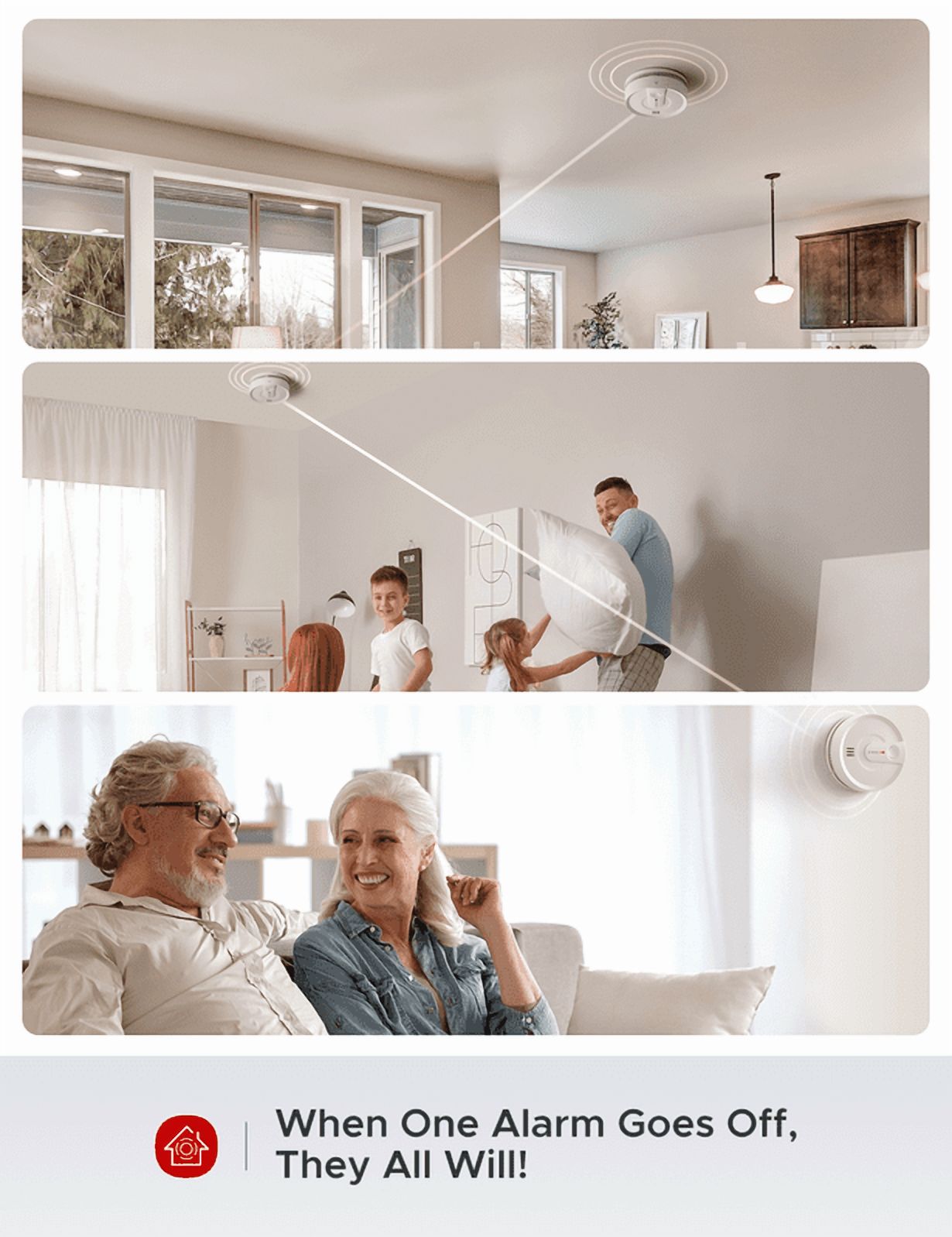 X-Sense Wireless Smoke Detector, Interconnected, 10-Year Battery photo 4
