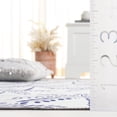 thumbnail image 7 of SAFAVIEH Malibu Crispin Leaves Polyester Machine Washable Area Rug, Ivory/Navy, 6' x 6' Round, 7 of 7