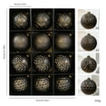 thumbnail image 2 of Vintage Christmas Ornaments for Tree Decorations - Rustic Christmas Ball Ornaments for Indoor Holiday Xmas Decor - 80mm 3.14Inch, Pack of 12, 2 of 8