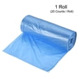 thumbnail image 3 of Uxcell 4-6 Gallon Small Trash Bags Waste Basket Liners Blue, 20 Counts / 1 Roll, 3 of 5