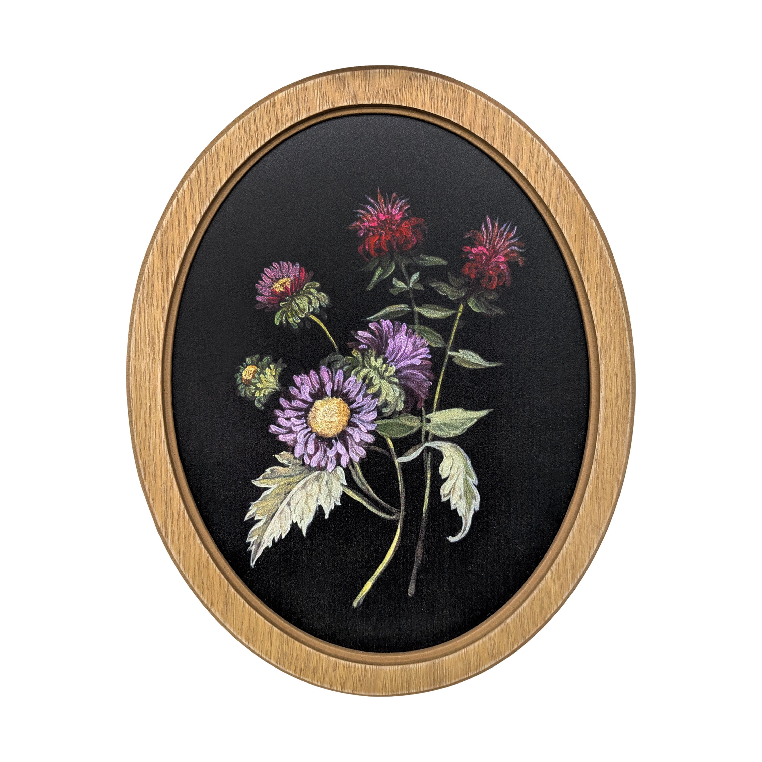 Bradley & Ballard Moody Botanical Oval Framed Wall Art Set, 8x10 Inch, 2 Pieces for Living Room, Bedroom, Dining Room and Office