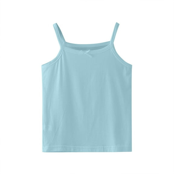 Hiijoy Toddler Girls Tank Top Solid Color Casual Camisole Sleeveless Vest, Sizes 2-10