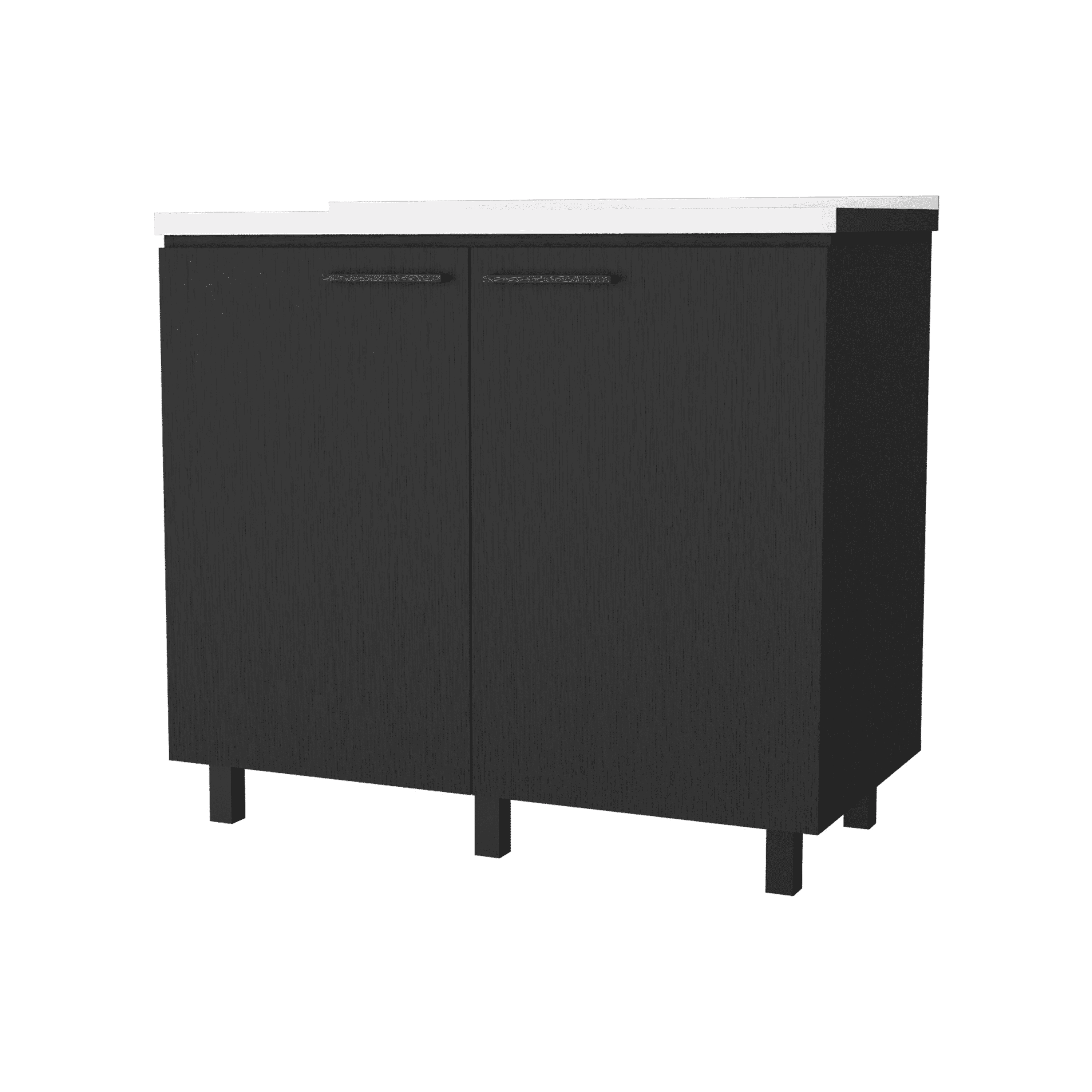 Rainlex 39" Freestanding Utility Sink Cabinet with Stainless Steel Countertop, Double Utility Basins, Soft-Close Storage Doors