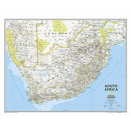 National Geographic Reference Map National Geographic South Africa Wall Map - Classic (30.25 X 23.5 In), (Paperback)
