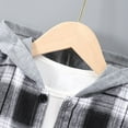 thumbnail image 5 of Tkrady Boys Clothes Spring Summer New Casual Plaid Lapel Cotton Short Sleeve Tops Hood Trousers 2 Piece Set, Sizes 2-8 Years, 5 of 7