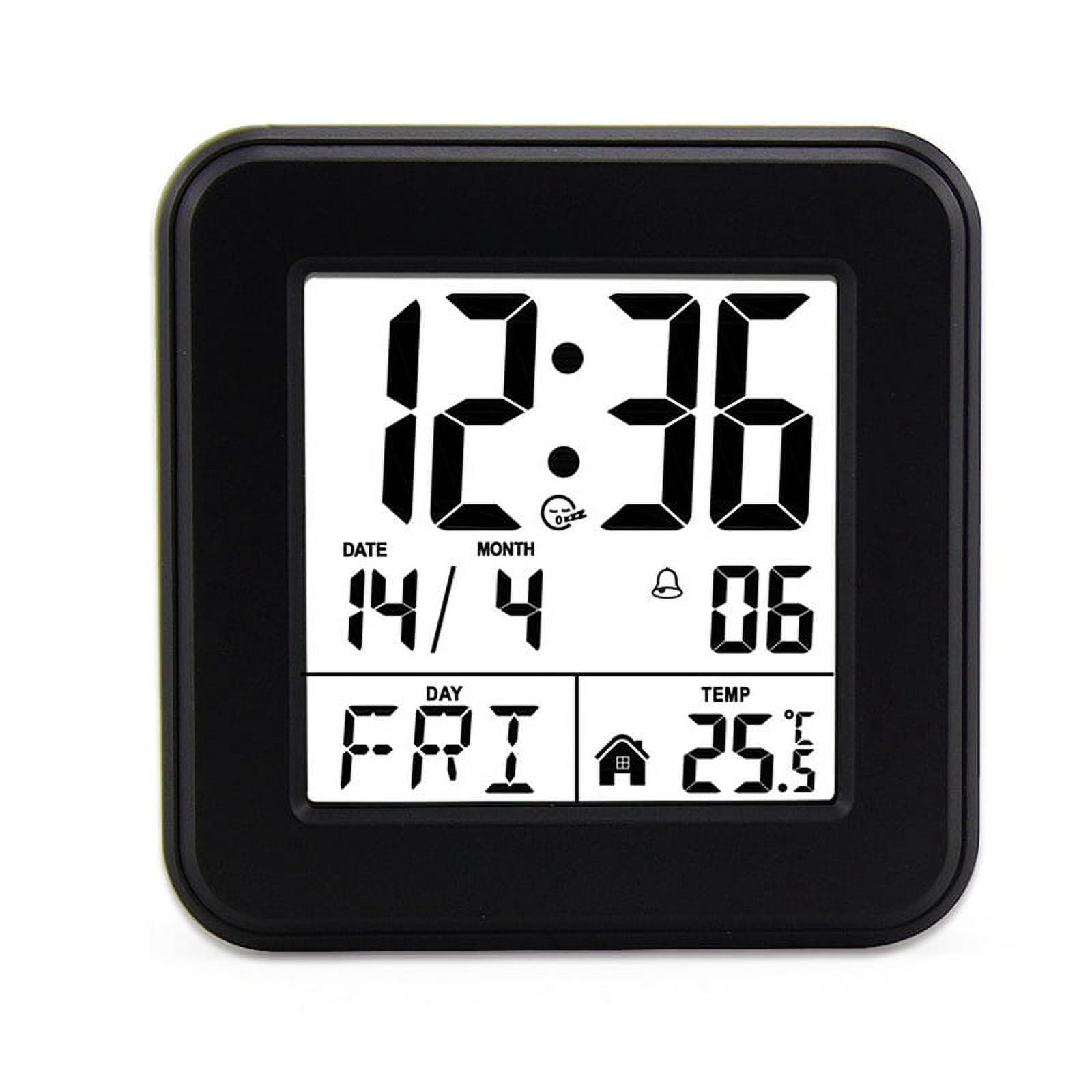 ABS Bedside Alarm Clock with Voice Control, Calendar, Temperature, Backlit Display, for Kids and photo ABS Bedside Alarm Clock with Voice Control, Calendar, Temperature, Backlit Display, for Kids and