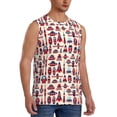 thumbnail image 2 of Fotbe Men's Rocket Pattern Print Men's Sleeveless Muscle Tank Tops Casual T-Shirts for Gym Workout Beach-X-Large, 2 of 8
