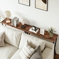 thumbnail image 3 of Industrial Brown Console Table with Metal Frame & Shelf - 33.5" Narrow Entryway Sofa Table for Living Room, 3 of 6
