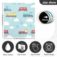 thumbnail image 5 of Yayeee Magnetic Dishwasher Cover for The Front Decoration Home Kitchen Machine Sticker Protector, Blue Trains Pattern, 5 of 6