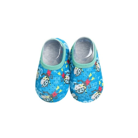 

Rotosw Boys Girls Sock Slipper Prewalkers Crib Shoes Pull On Floor Slippers Comfort Cartoon Soft Shoe Home Non-slip Socks Mesh Blue Monkey 6.5C