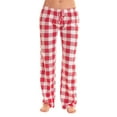thumbnail image 3 of Wiicoznt Pajama Pants for Women Checkered Print Elastic Waist Pajama Bottoms Casual Comfy Loose Sleepwear Plus Size Full Length Pants with Pockets, 3 of 5