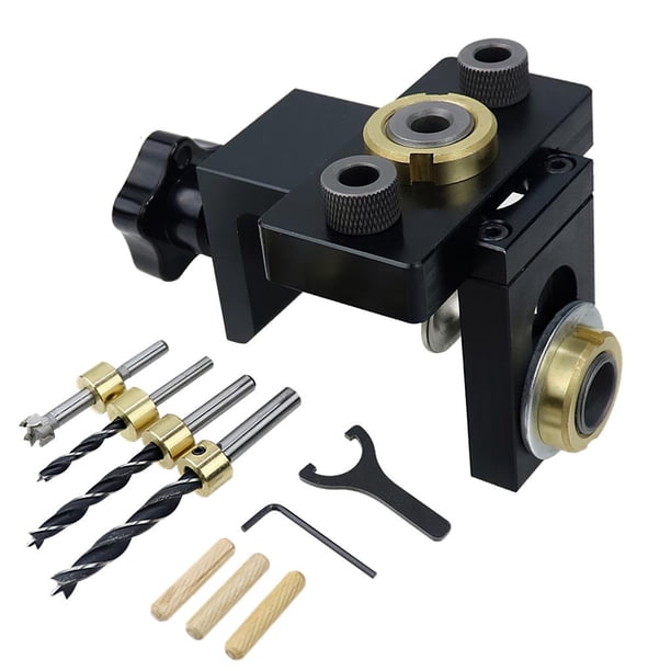 Kit Localizador De Perforaciones 3 En 1, Plantilla De Bisagra Oculta Resistente A La Corrosión Desmontable Con Llave Abridora De Agujeros De Perforación De Tres Puntos, Espiga Redonda Minnieouse TO001538-00