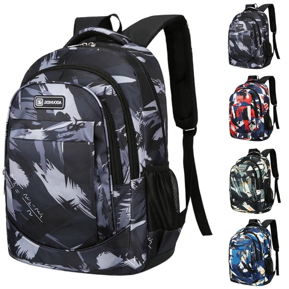 Lenago Camo Backpack for Men & Women Durable Daypack Water-Resistant Daypack for School Hiking Lightweight Rucksack in Multi-Colors