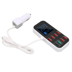 Port USB Chargeur de voiture,A9S+ 8 Port Car Chargeur de voiture Adaptateur Port USB Chargeur Durabilité améliorée