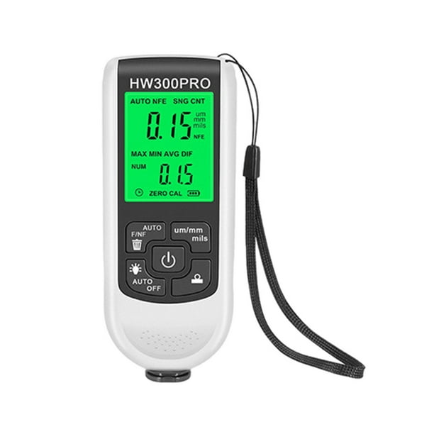 Riwesomey Medidor de espesor de pintura portátil ABS, medición precisa para resultados profesionales, medidor de pintura fácil de usar Equipos de laboratorio e instrumentos científicos blanco