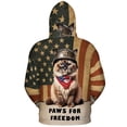 thumbnail image 2 of Freedom Paws Patriotic Ragdoll Vintage Memorial Day All Over Print 3D Hoodie Unisex Merch Hoodies Cat Lover Kitten Owner Gifts Idea - 12006, 2 of 6