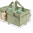 thumbnail image 2 of Baby Diaper Caddy Organizer for Changing Table Baby Storage Basket for Diapers and Baby Wipes Gift for Baby Shower  Nursery Diaper Organizer (Green), 2 of 7