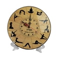 thumbnail image 2 of veasfak 11.8inch Round Clock with Pose Pattern Multipurpose Tabletop Decoration Small Numbers, 2 of 9