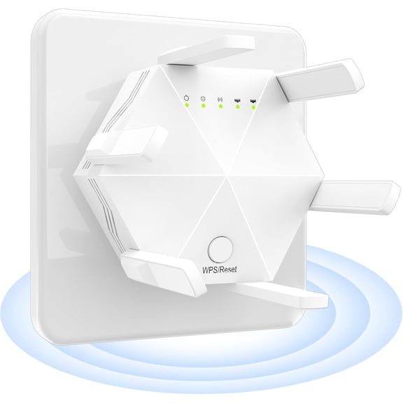 WiFi Extender, WiFi Booster Dual Band 1200Mbps WiFi Signal Coverage Range up to 12000 Sq.ft and 45 Devices, Wireless Repeater for Home, Internet Booster WPS Setup, WPA3 Security