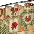 thumbnail image 3 of Pioneer Flower Floral Print Pattern Shower Curtain 84"x72", Bathroom Decorative Shower Curtain Set with 12 Hooks, Waterproof Washable, 3 of 6