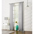 thumbnail image 2 of Silvia Crushed Semi-Sheer Curtain Panel, Crafted From Soft, Lightweight Fabric, 50 Inch By 84 Inch, Gray, 2 of 4