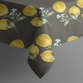 thumbnail image 4 of Yellow Lemon Fruit Flowers Rectangle Tablecloth 60"x102",Waterproof Polyester Rectangle Table Cloth, Wipeable Spillproof Polyester Tablecloth for Dining, Camping, Indoor and Outdoor, 4 of 6