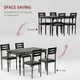 thumbnail image 3 of 1004|space-saving 5-piece industrial dining set - negra mesa & 4 sillas, perfect para small kitchens o apartments, 3 of 7