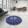thumbnail image 4 of Ahgly Company Machine Washable Indoor Rectangle Transitional Midnight Blue Area Rugs, 8' x 10', 4 of 7