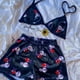 thumbnail image 2 of Conjunto de pijamas de mujer de comercio exterior, pijamas informales de dibujos animados, tirantes divididos, ropa interior sexy de felpa ajustable para verano, 2 of 5