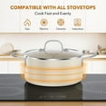 thumbnail image 4 of Ceramic Pots and Pans Set, Non Stick Cookware Sets 11 Pcs Non Toxic Cookware, Induction Cooking Pan Set, Cream White, 4 of 8