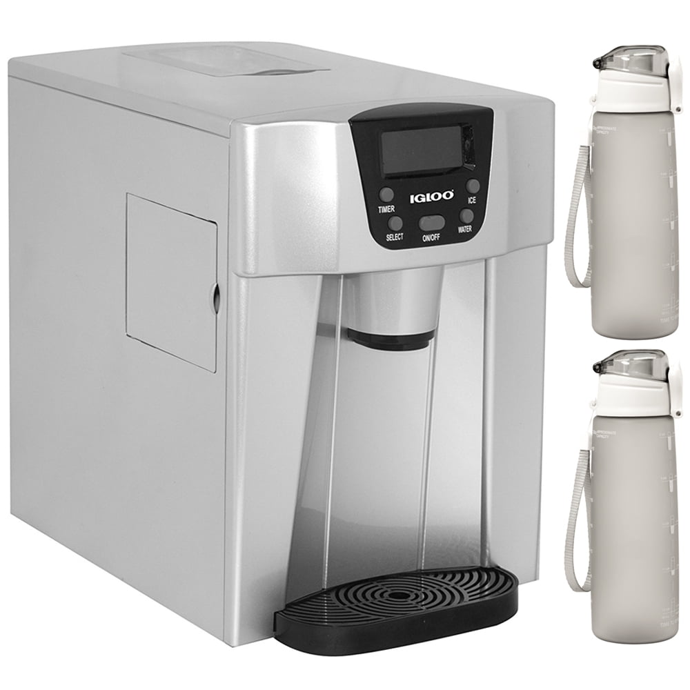 Igloo ICE227Silver 2in1 Compact Ice Maker and Water Dispenser Silver