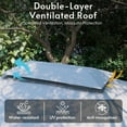 thumbnail image 4 of LAZZO 10'x13' Outdoor Gazebo, Double Roof Metal Frame Patio Canopy with Mosquito Netting & Privacy Screens, Gray, 4 of 8