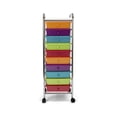Seville Classics 10Drawer Organizer Cart, Pearlized MultiColor