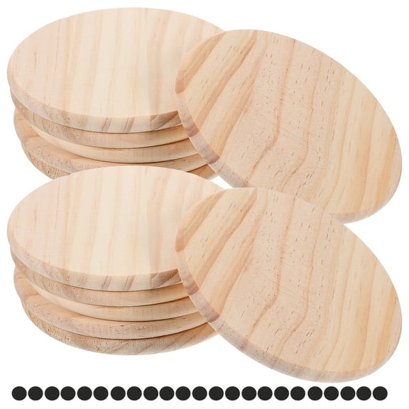 Raindrops 1 Set of Unfinished Round Wood Coasters for DIY Crafts