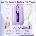 thumbnail image 5 of JOYROOM 10000mAh Mini Power Bank with Built-in Cables, 22.5W Fast Charging Portable Charger USB-C Battery Pack for iPhone, Samsung, All Phones, Purple, 5 of 11