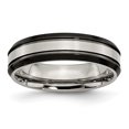 thumbnail image 1 of Titanium Beveled Edge 6mm Black IP-plated Satin/Polished Band Size 12, 1 of 3