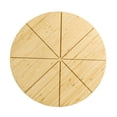 thumbnail image 2 of Tabla de cortar pizza, bandeja de bambú, tabla de cortar, bandeja para servir queso, tabla de preparación de alimentos con corte sin esfuerzo, adecuad 8 rejillas de 30cm, 2 of 9