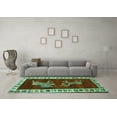 thumbnail image 3 of Ahgly Company Indoor Rectangle Animal Turquoise Blue Traditional Area Rugs, 8' x 10', 3 of 4
