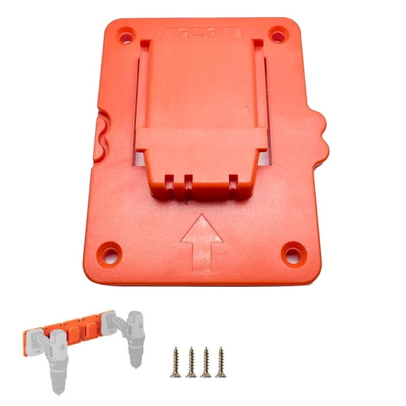 CaraMart 5/10Pcs Battery Storage Rack For Black Decker 20V Max Li-ion Tools Yellow Plastic Wall Mount Organizer Garage Workshop