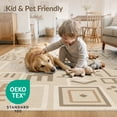 thumbnail image 4 of ODIKA 8'x10' Brown Beige Geometric Design Washable Area Rug Modern Abstract Patterns with Natural Flair for Living Room, Under Sectional, Family , Durable, Non-Slip, 4 of 7