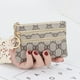 thumbnail image 1 of Monedero de mujer, monedero pequeño con textura de cuero, cartera multifunción para licencia de conducir, tarjetero, bolso de cuero suave, bolso con cremallera, 1 of 6