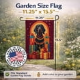thumbnail image 2 of Black and Tan Coonhound Holiday Christmas Garden Flag 11.25 in x 15.5 in, 2 of 7