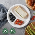 thumbnail image 6 of GPED 3 Compartment Paper Plates, 10 Inch 125-Pack Heavy Duty Disposable Plates, Eco-Friendly Compostable Biodegradable Sugarcane Bagasse, Perfect Dinner Paper Plate For Party, White, 6 of 7