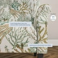 thumbnail image 3 of BELLEZE Modern Accent Chair for Living Room, High Back Linen Armchair with Wooden Legs, Upholstered Wingback Side Chair Padded Armrest Single Sofa for Living Room, Bedroom - Allston (Green Coral), 3 of 7