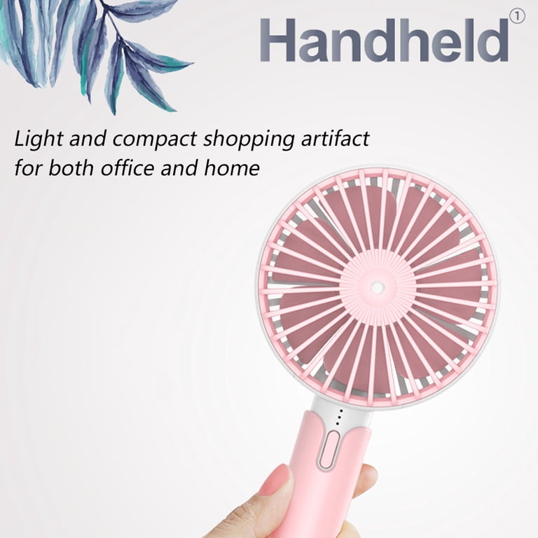 Portable Handheld Fan Rechargeable Battery Operated, Small Personal Fan,  Foldable Mini Desk Fan, Cooling Electric Fan for Travel, Outdoors,  Indoors,pink,pink，G20901 - Walmart.com