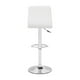 Zuo Oxygen 45" Faux Leather Bar Stool in White - image 4 of 4